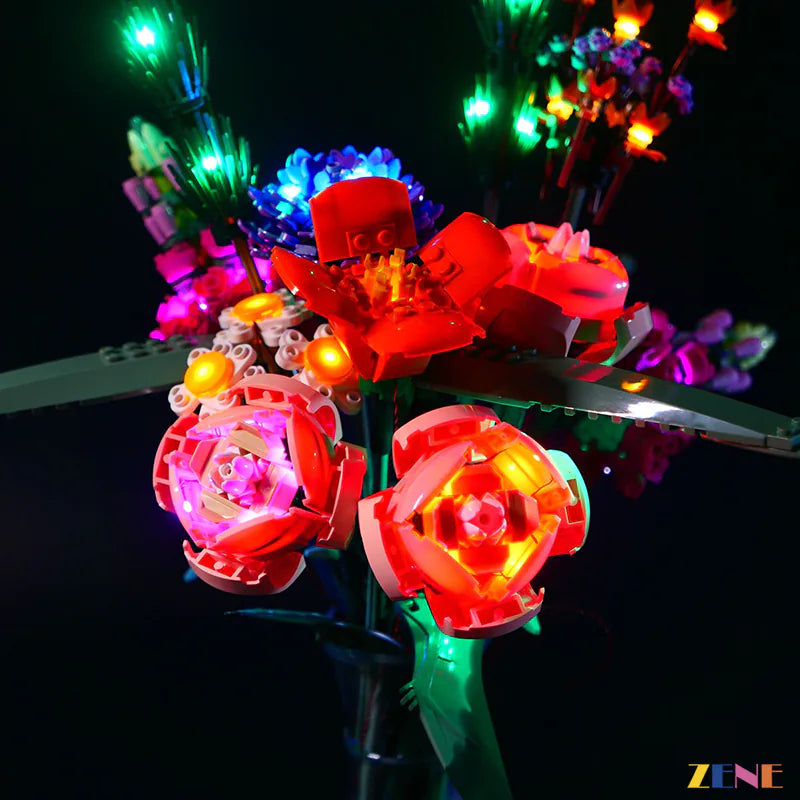 zene bricks Light Kit for LEGO Flower Bouquet #10280 (Ver. 2)