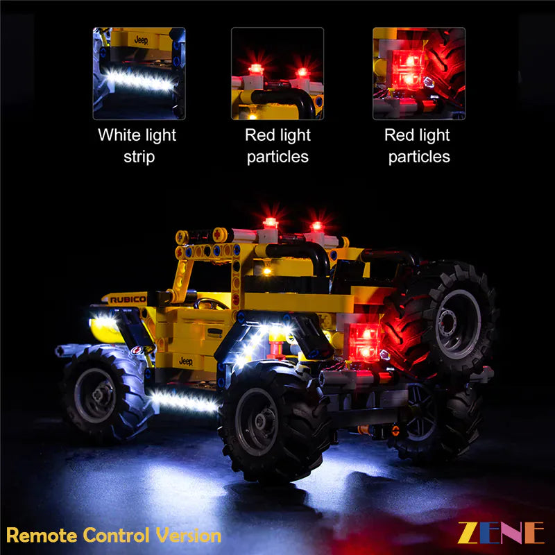 zene bricks Light Kit for LEGO Wrangler Jeep #42122
