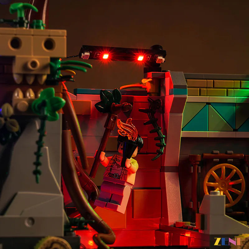 zene bricks Light Kit for LEGO Temple of the Golden Idol #77015