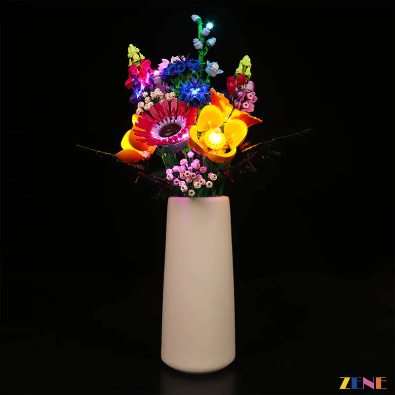 zene bricks Light Kit for LEGO Flower Wildflower Bouquet #10313