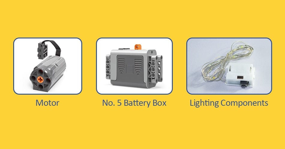 zene bricks MOC Technical Rotating Ferris Wheel Building Blocks and Electric Bricks