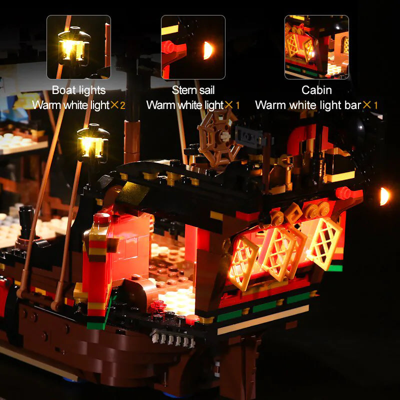 zene bricks LEGO Pirate Ship #31109 Light Kit