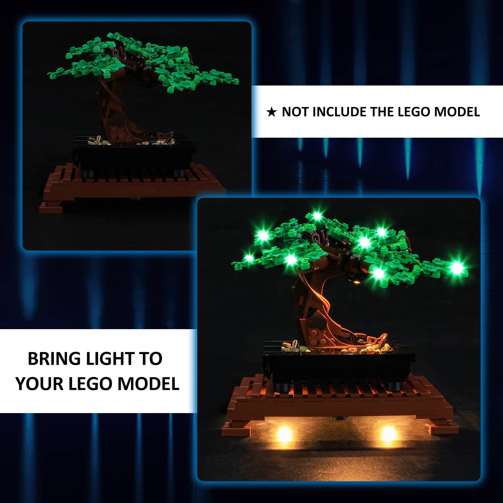 zene bricks LEGO Bonsai Tree #10281 Light Kit
