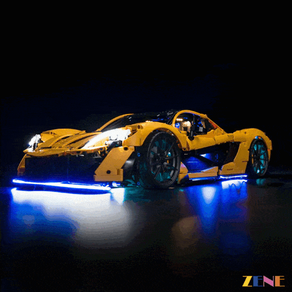 Exploring the LEGO Technic McLaren P1 42172's 7-Speed Transmission with Custom Lighting & Power