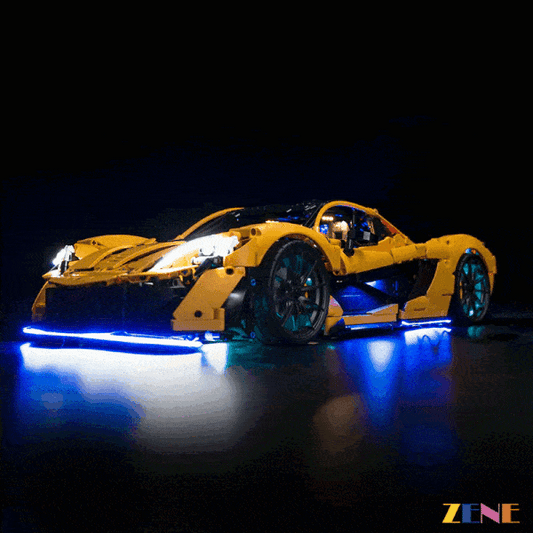 Exploring the LEGO Technic McLaren P1 42172's 7-Speed Transmission with Custom Lighting & Power