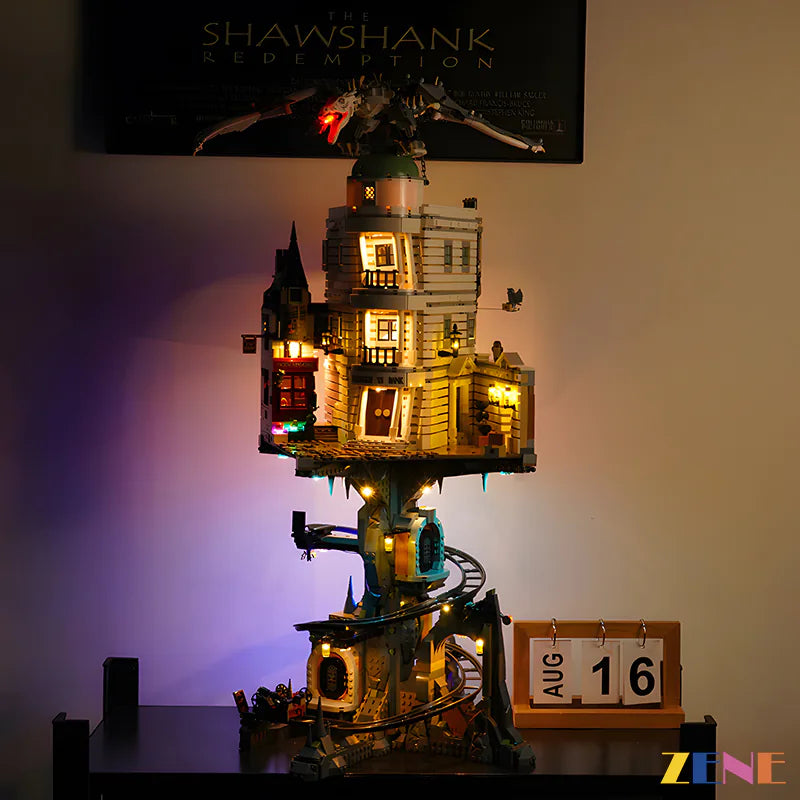 zene bricks Light Kit for Gringotts Wizarding Bank LEGO #76417 (Harry Potter)