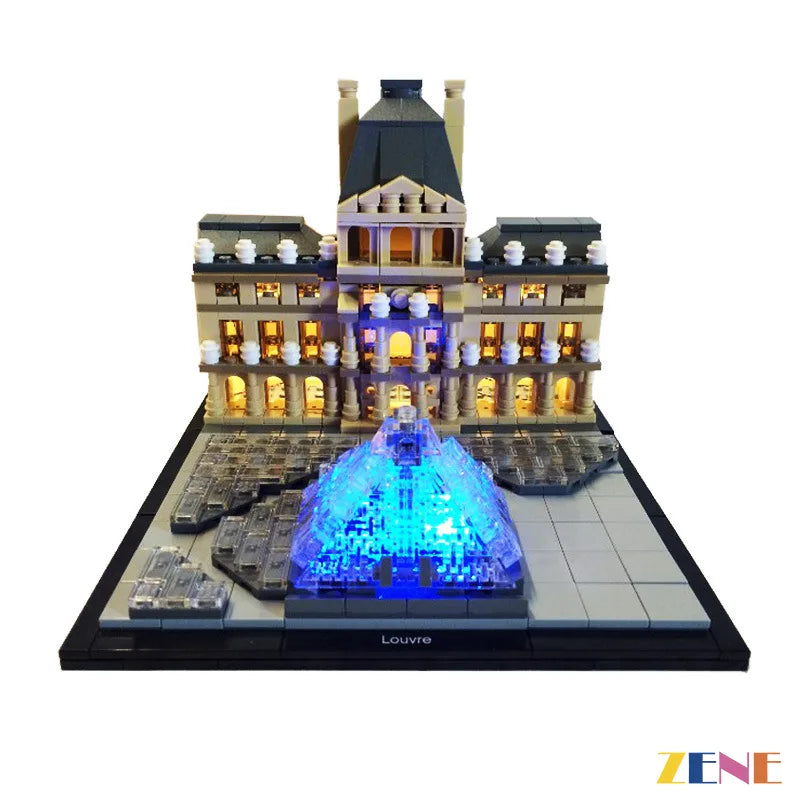 zene bricks Light Kit for LEGO Louvre #21024