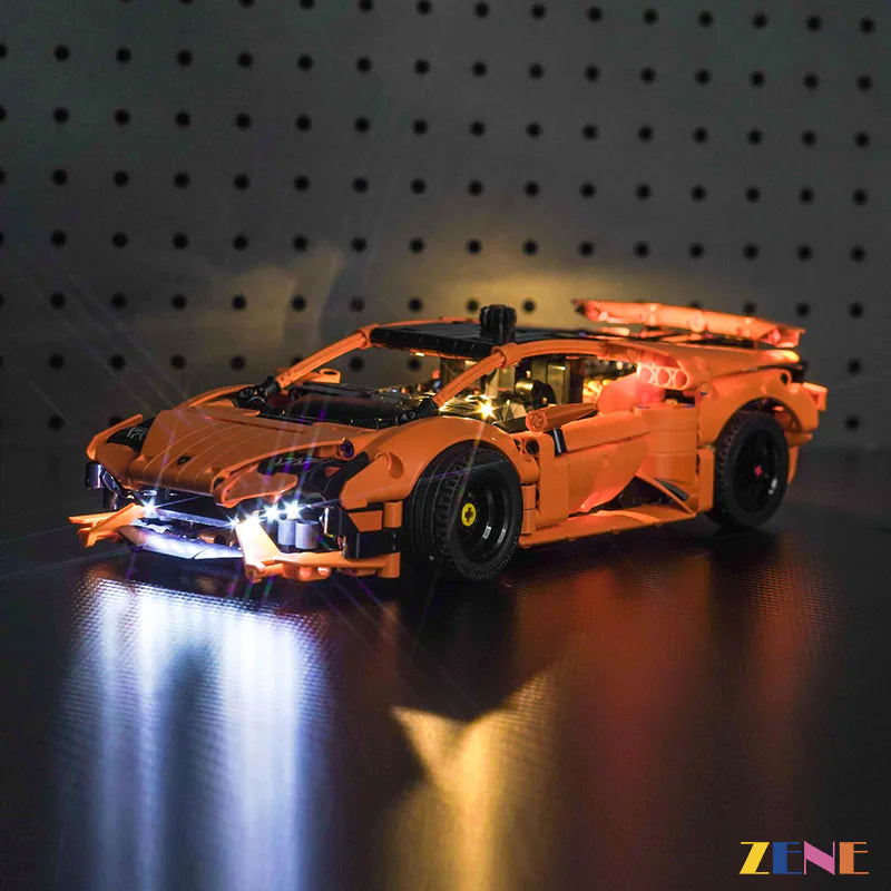zene bricks Light Kit for LEGO Lamborghini Huracán Tecnica Orange #42196