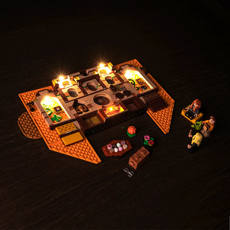 zene bricks Light Kit for LEGO Hufflepuff House Banner 76412