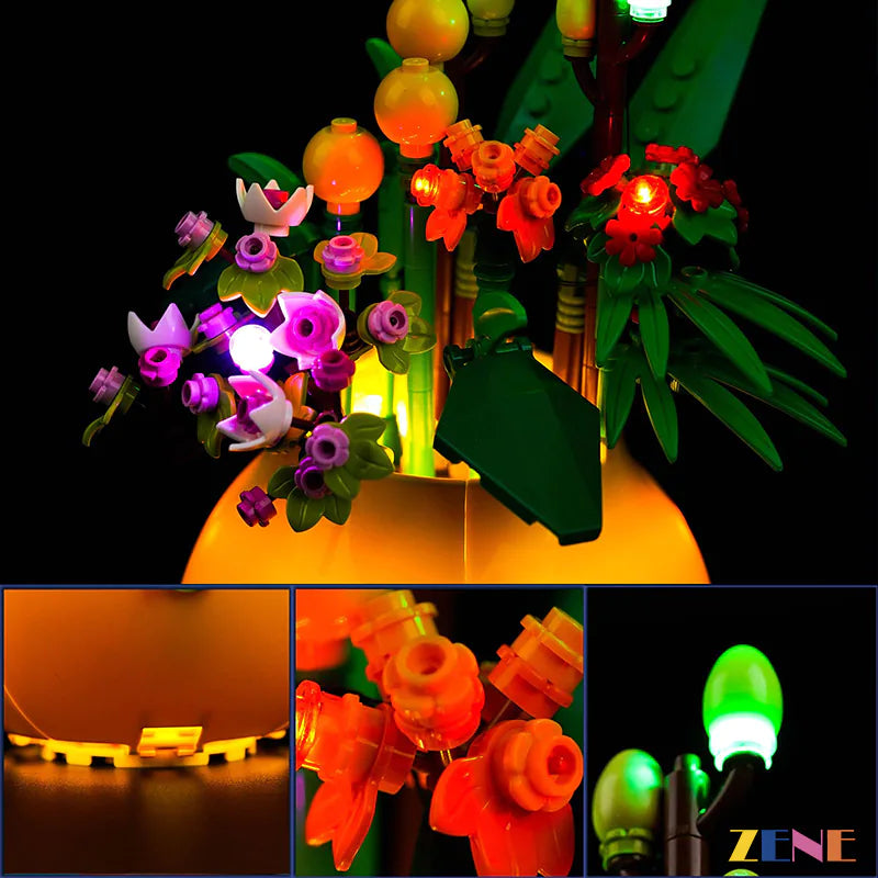 zene bricks Light Kit for LEGO Flowerpot #40588