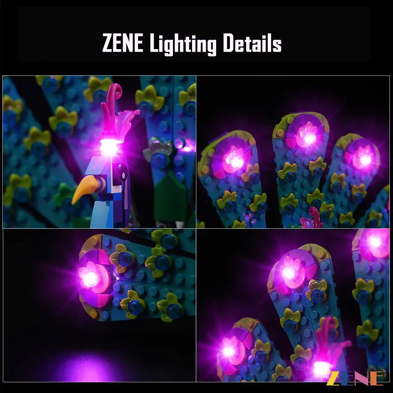 zene bricks Light Kit for LEGO Exotic Peacock #31157