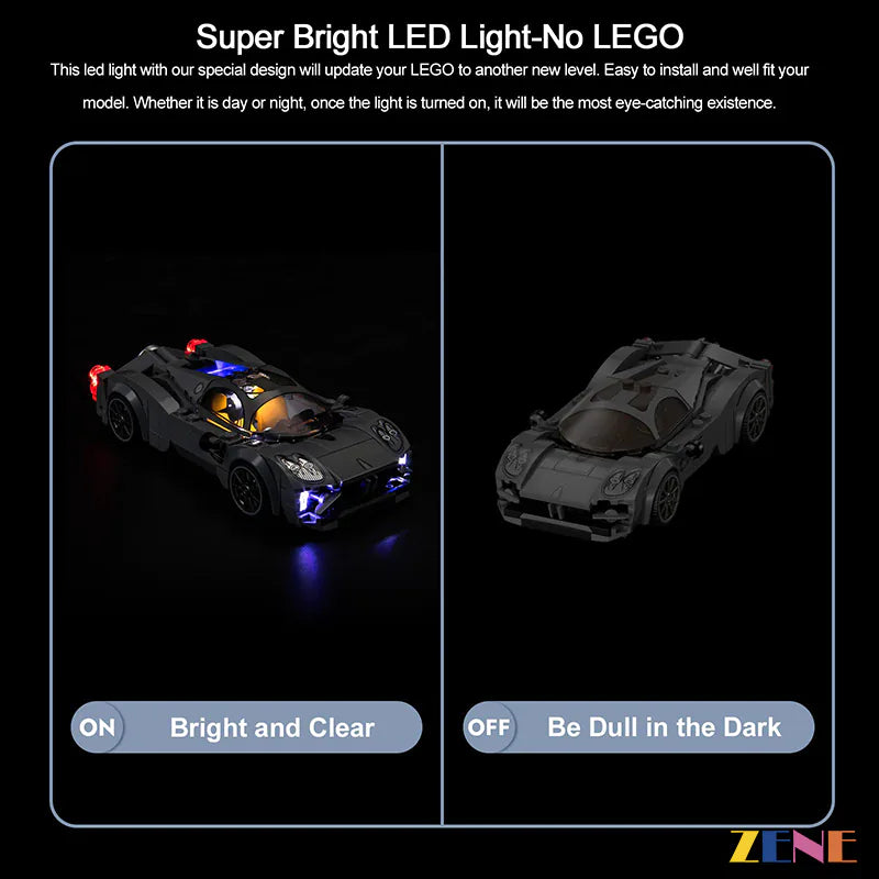 zene bricks LEGO Pagani Utopia #76915 Light Kit