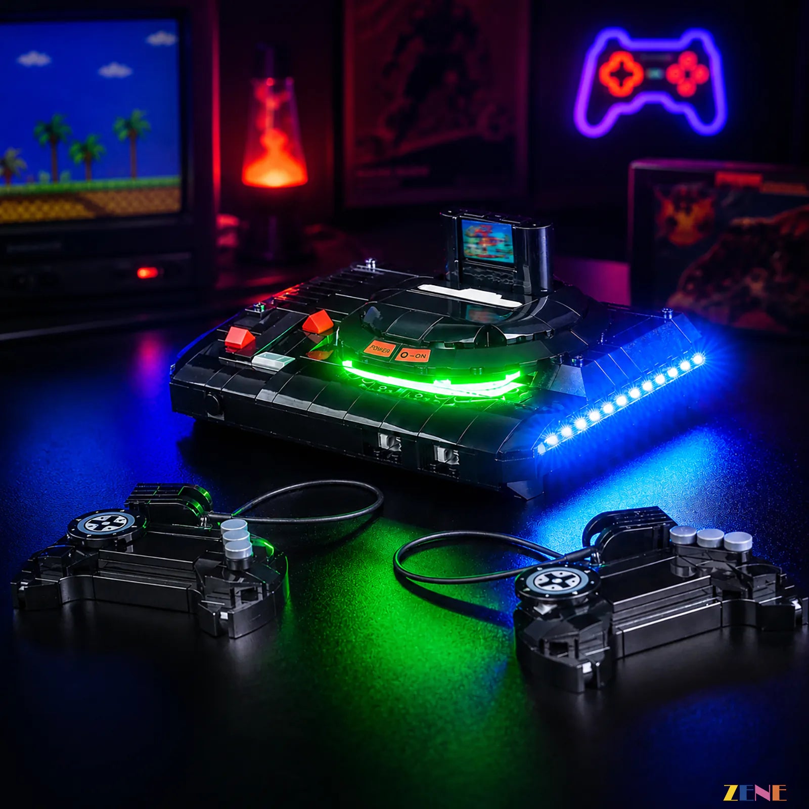 zene bricks Light Kit for SEGA Genesis Console #40926
