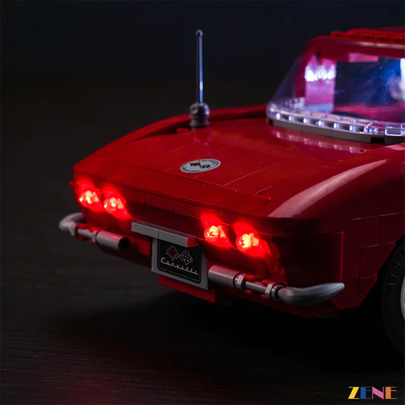 zene bricks Light Kit for LEGO Chevrolet Corvette 1961 #10321