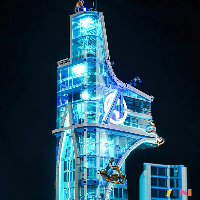 zene bricks Light Kit for LEGO Marvel Avengers Tower #76269