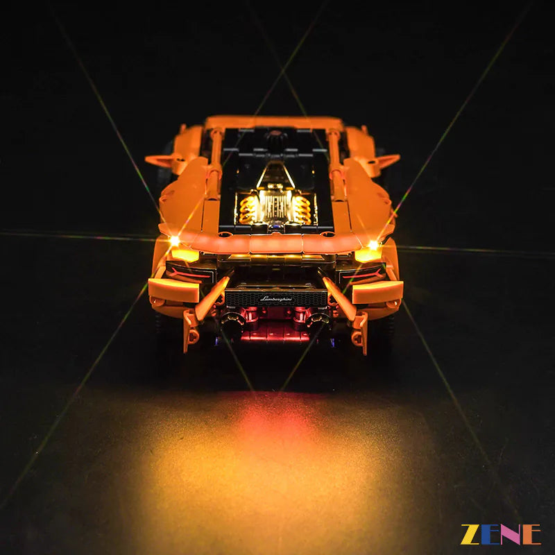 zene bricks Light Kit for LEGO Lamborghini Huracán Tecnica Orange #42196