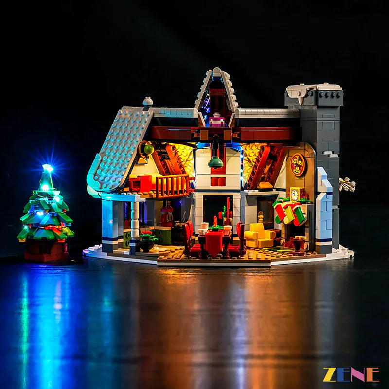 zene bricks Light Kit for LEGO Winter Village Santa’s Visit #10293