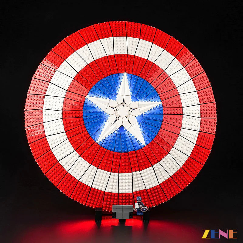 zene bricks Light Kit for LEGO Marvel Captain America's Shield #76262