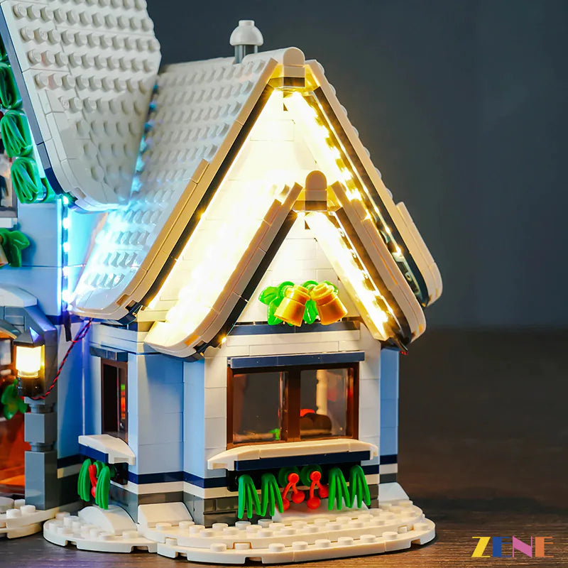 zene bricks Light Kit for LEGO Winter Village Santa’s Visit #10293