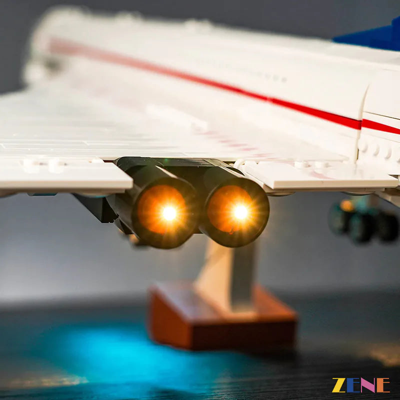 zene bricks Light Kit for LEGO Concorde #10318