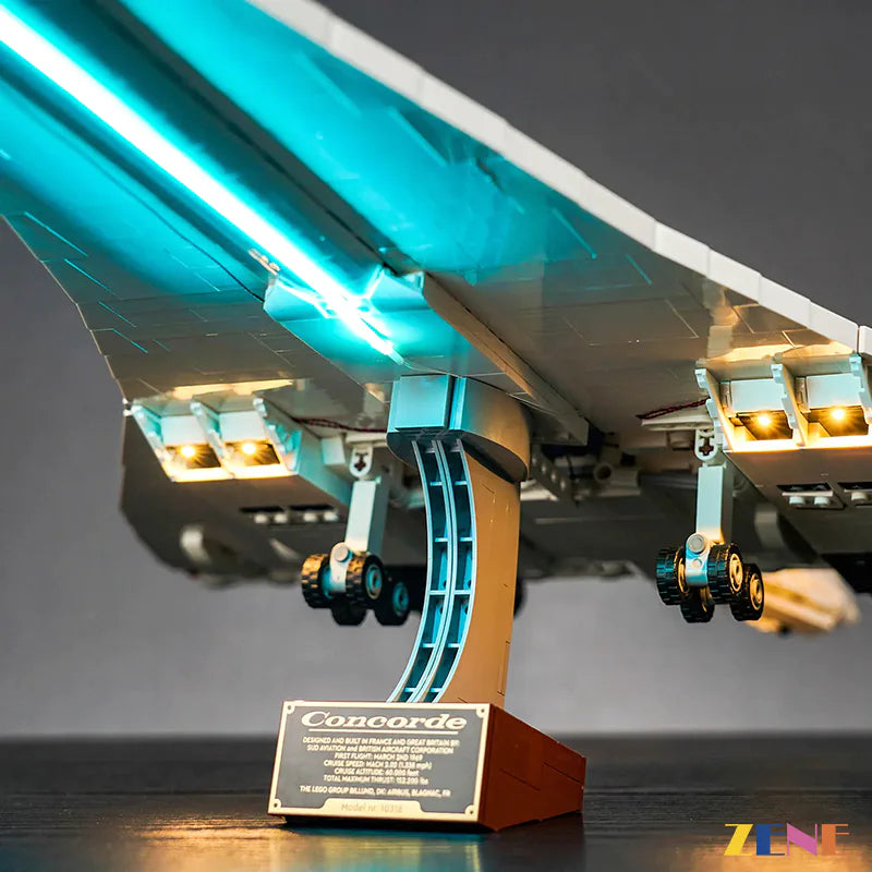 zene bricks Light Kit for LEGO Concorde #10318