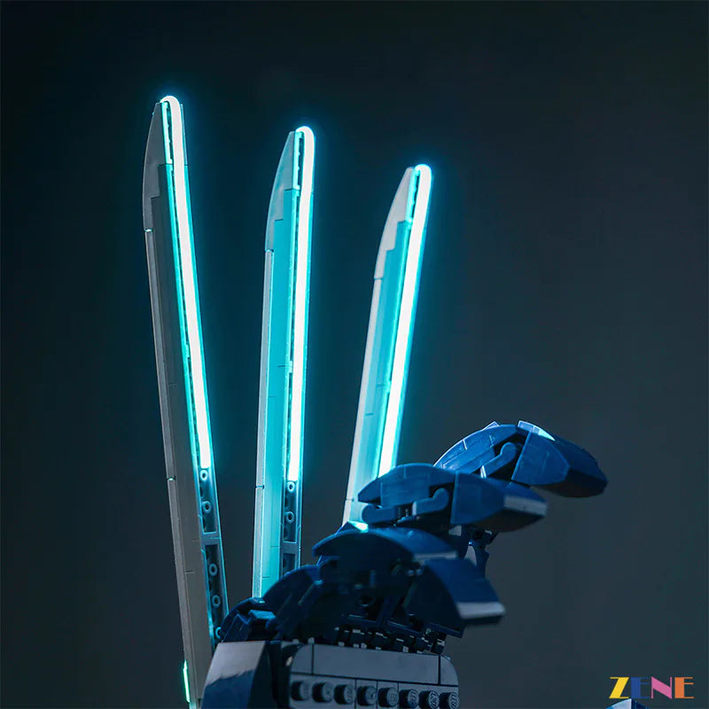 zene bricks Light Kit for LEGO Wolverine's Adamantium Claws #76250