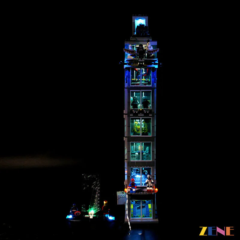 zene bricks LEGO Avenger Tower Battle #76166 Light Kit