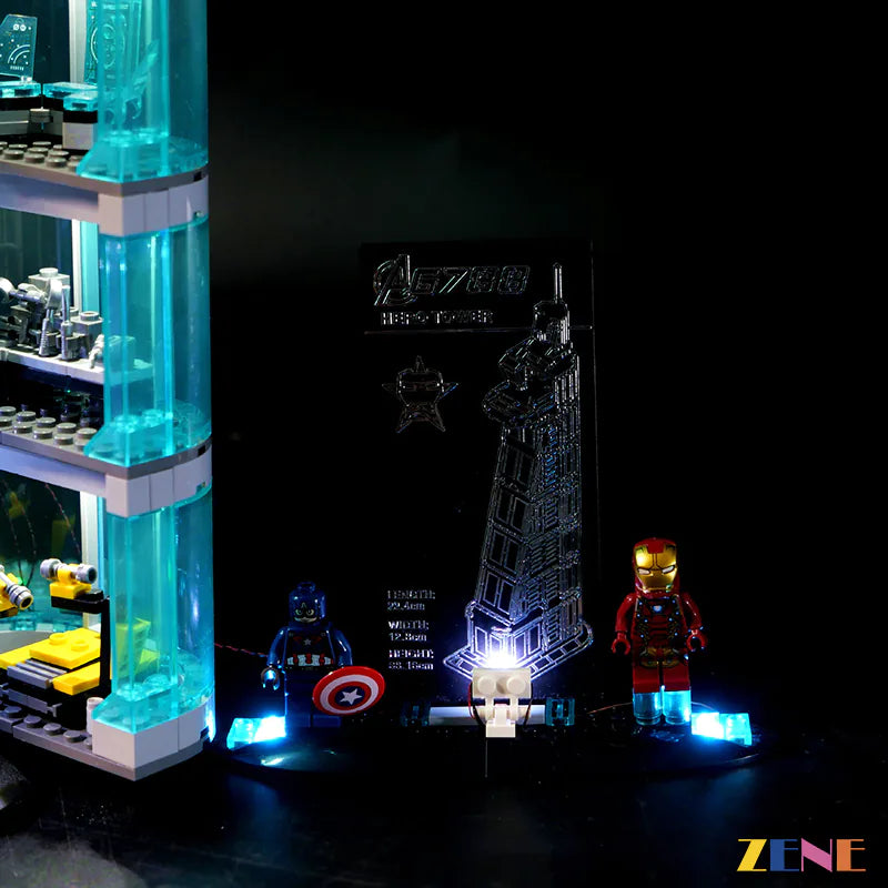 zene bricks LEGO Avenger Tower Battle #76166 Light Kit