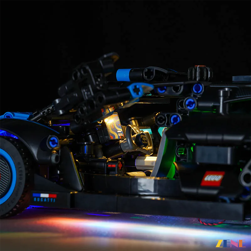 zene bricks Light Kit for LEGO Bugatti Bolide Agile Blue #42162