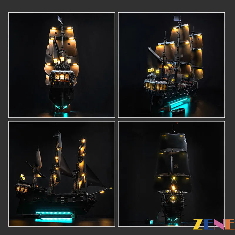 zene bricks LEGO Jack Sparrow's Pirate Black Pearl Ship Light Kit for #10365 (Ver.2)