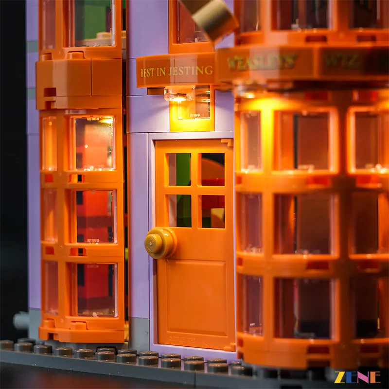 zene bricks Light Kit for LEGO Weasleys' Wizard Wheezes Diagon Alley #76422