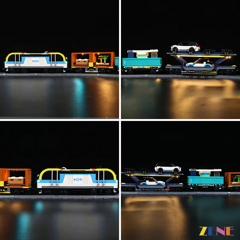 zene bricks Light Kit for LEGO Freight Train #60336