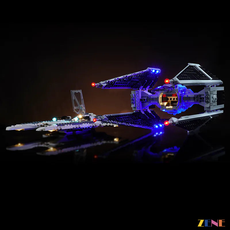 zene bricks Light Kit for LEGO Mandalorian Fang Fighter vs. TIE #75348