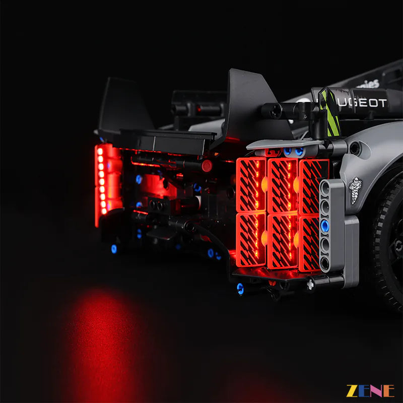 zene bricks Light Kit for LEGO PEUGEOT 9X8 24H Le Mans Hybrid Hypercar #42156