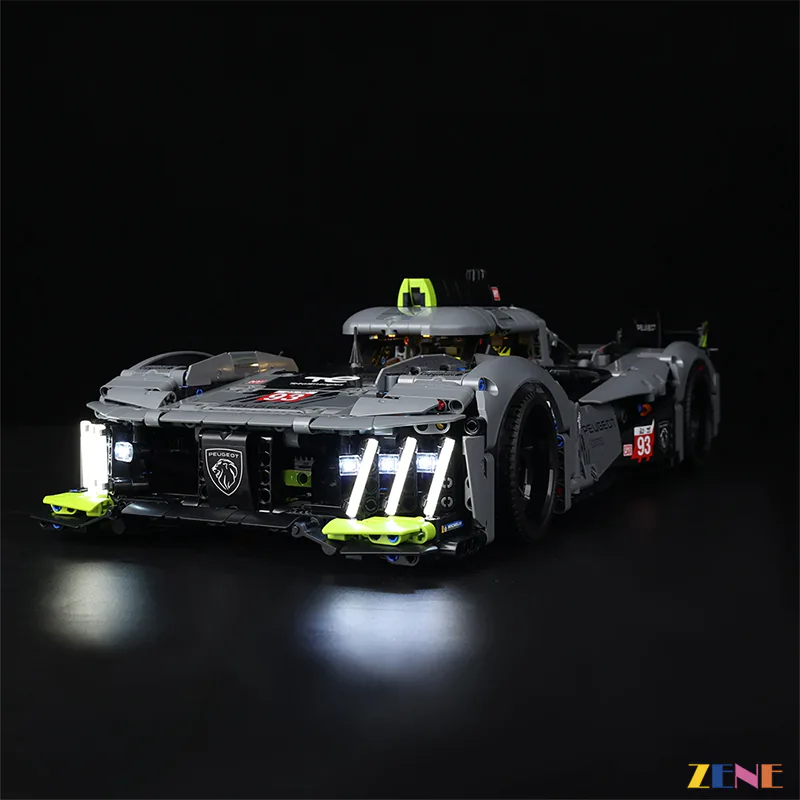 zene bricks Light Kit for LEGO PEUGEOT 9X8 24H Le Mans Hybrid Hypercar #42156