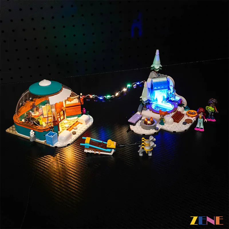 zene bricks Light Kit for LEGO Igloo Holiday Adventure #41760