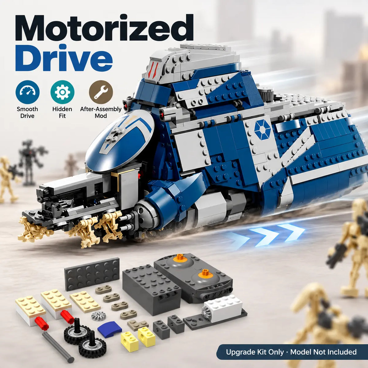 Motorized Kit for Battle of Felucia Separatist MTT #75435 - Power Functions