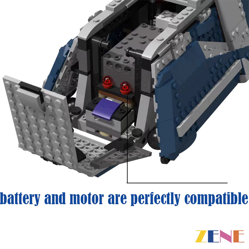 zene bricks Motorized Kit for LEGO Battle of Felucia Separatist MTT #75435 - Power Functions