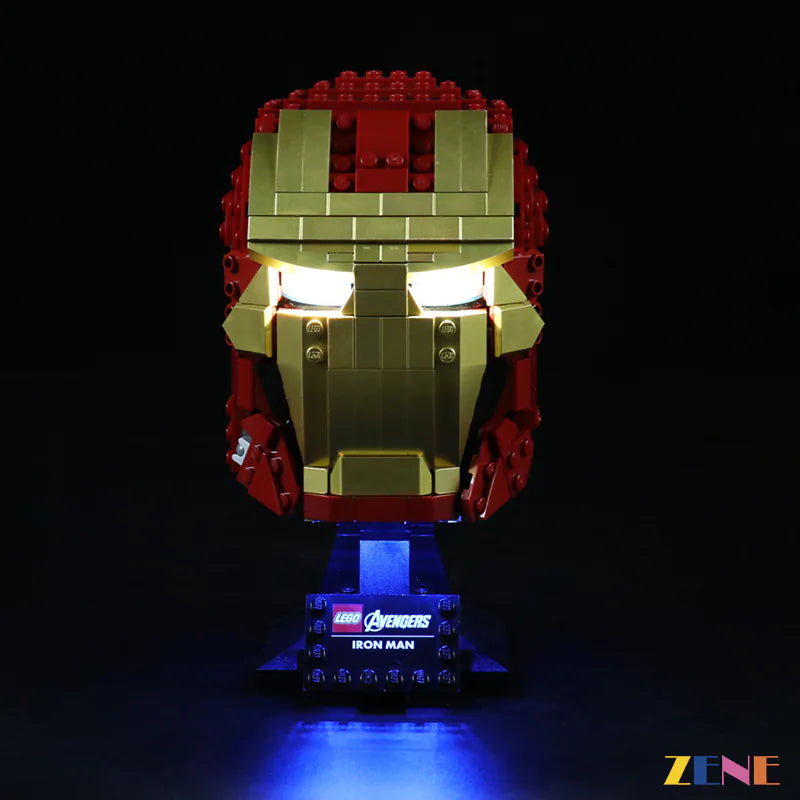 zene bricks LEGO Iron Men Helmet #76165 Light Kit