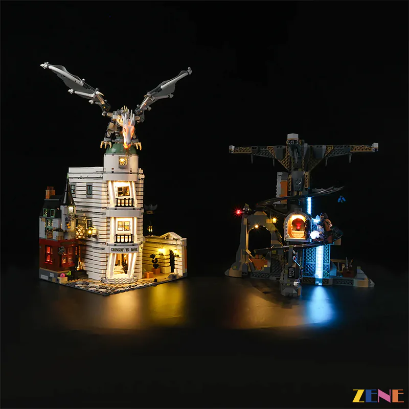 zene bricks Light Kit for LEGO Gringotts™ Wizarding Bank #76417 (Harry Potter)