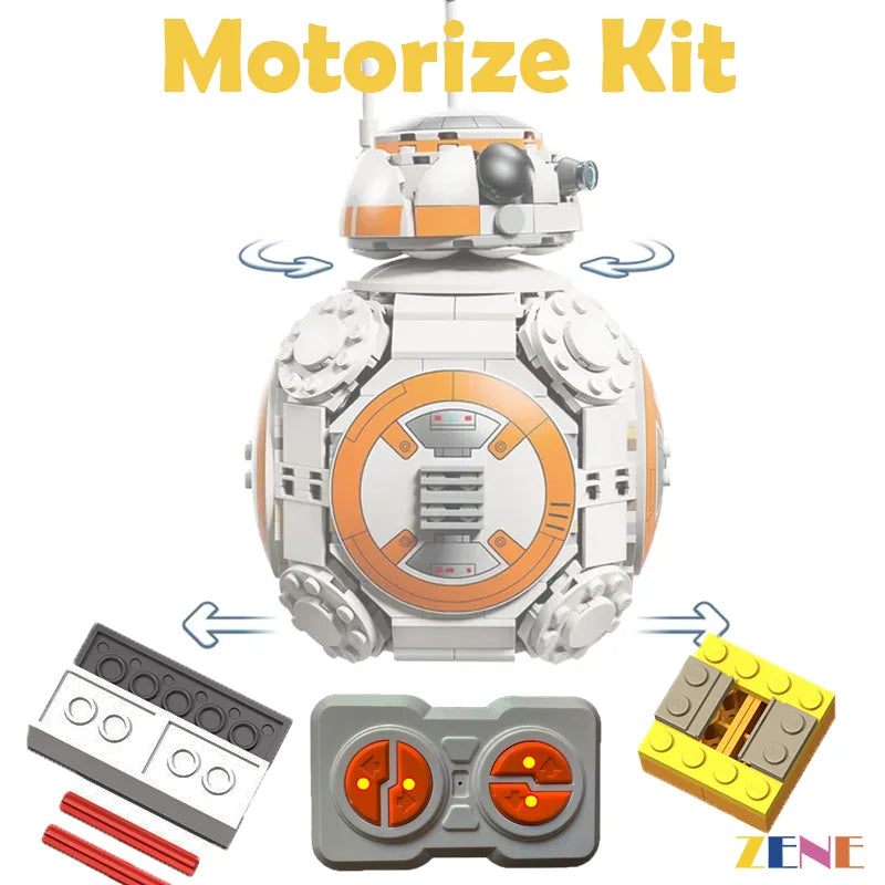 zene bricks Power Functions Kit for LEGO BB-8 Astromech Droid #75452