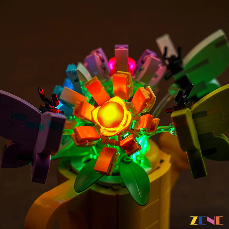 zene bricks Light Kit for LEGO Flowers in Watering Can #31149