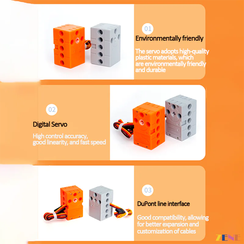 zene bricks RC Customized High Performance Metal Accessories for LEGO Motorized Brushless Parts Upgrade (Ver.2)