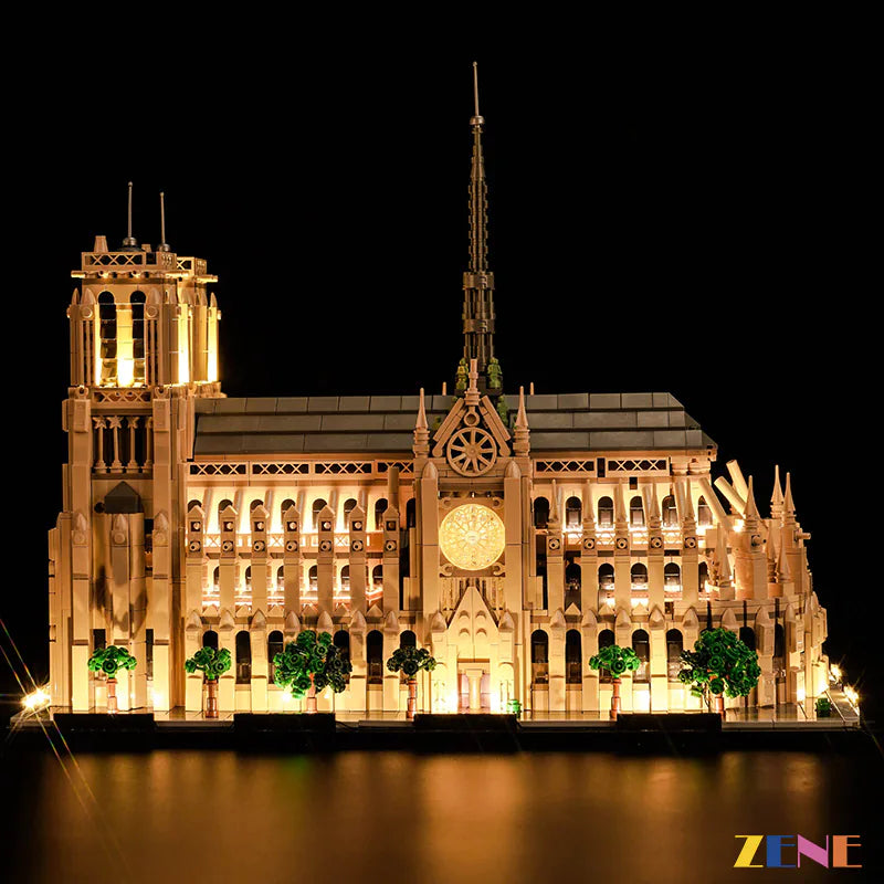 zene bricks Light Kit for Notre Dame de Paris LEGO #21061