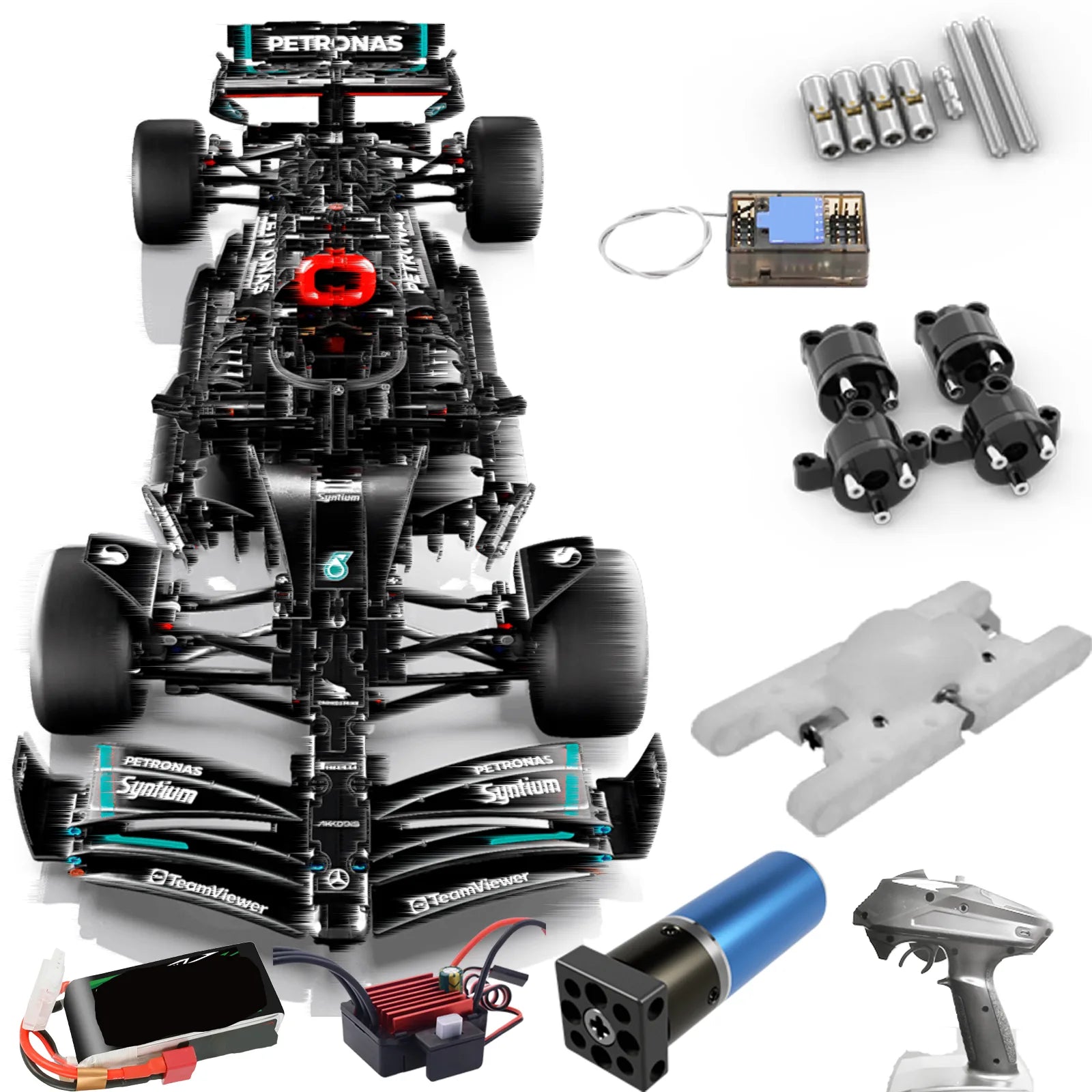 zene bricks Power Functions Kit for Mercedes AMG F1 W14 #42171 (High Performance RC)