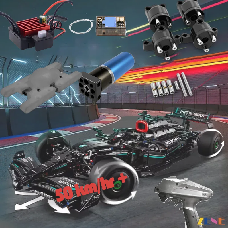 zene bricks Power Functions Kit for Mercedes AMG F1 W14 #42171 (High Performance RC)