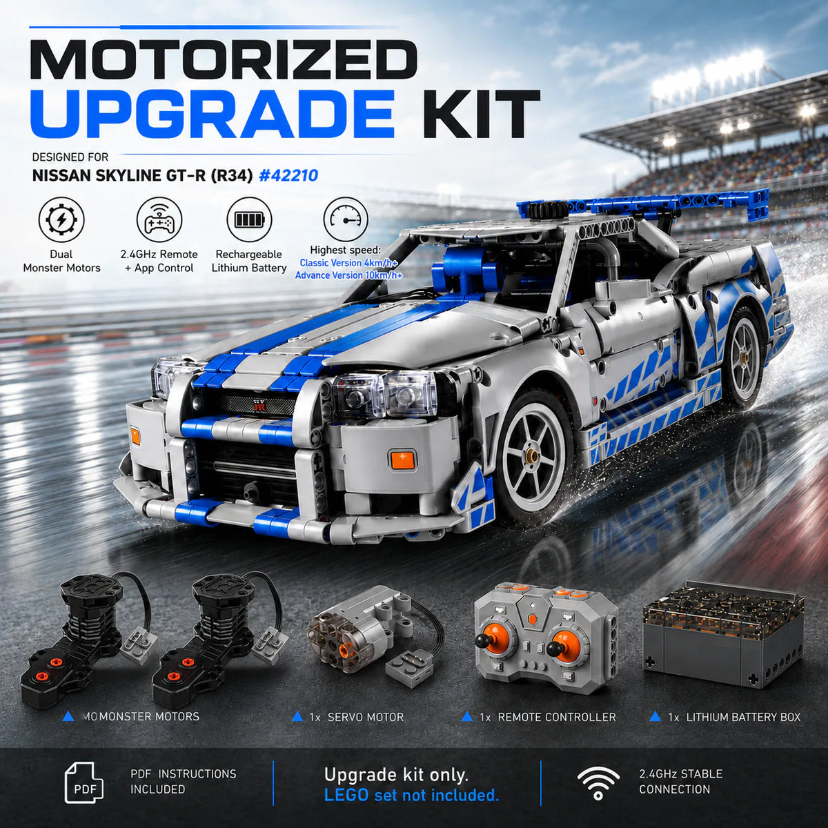 Power Functions Kit for Nissan Skyline GT-R (R34) Car #42210 – ZENE