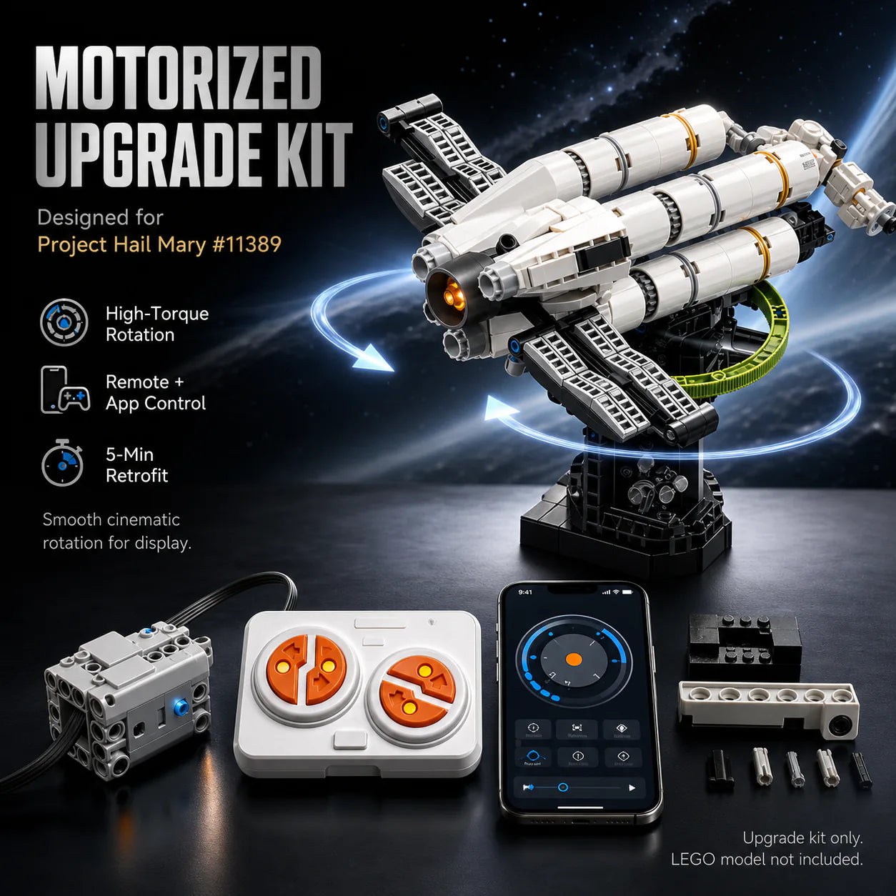 zene bricks Motorized Kit for Project Hail Mary Technic Power Functions #11389