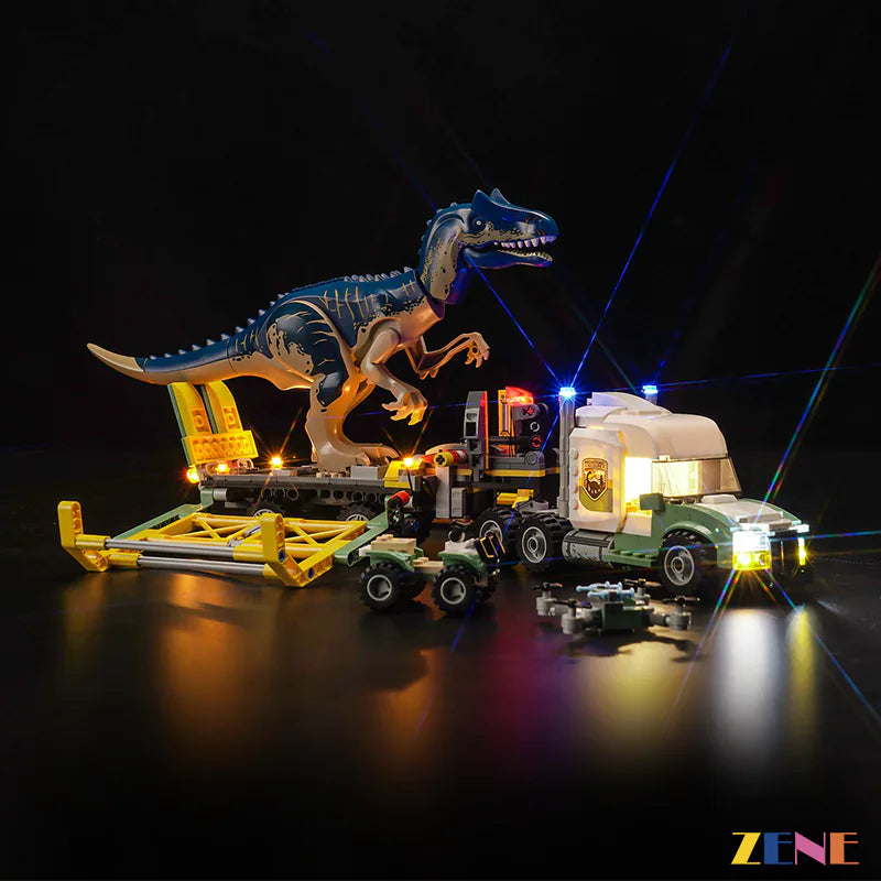 zene bricks LEGO Dinosaur Missions: Allosaurus Transport Truck #76966