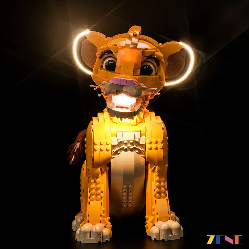 zene bricks Light Kit for LEGO Lion King Young Simba #43247